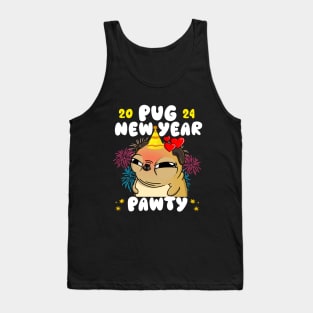 2024 New Years Celebration - Pug Dog Lover Pet Owner New Years Eve NYE Tank Top